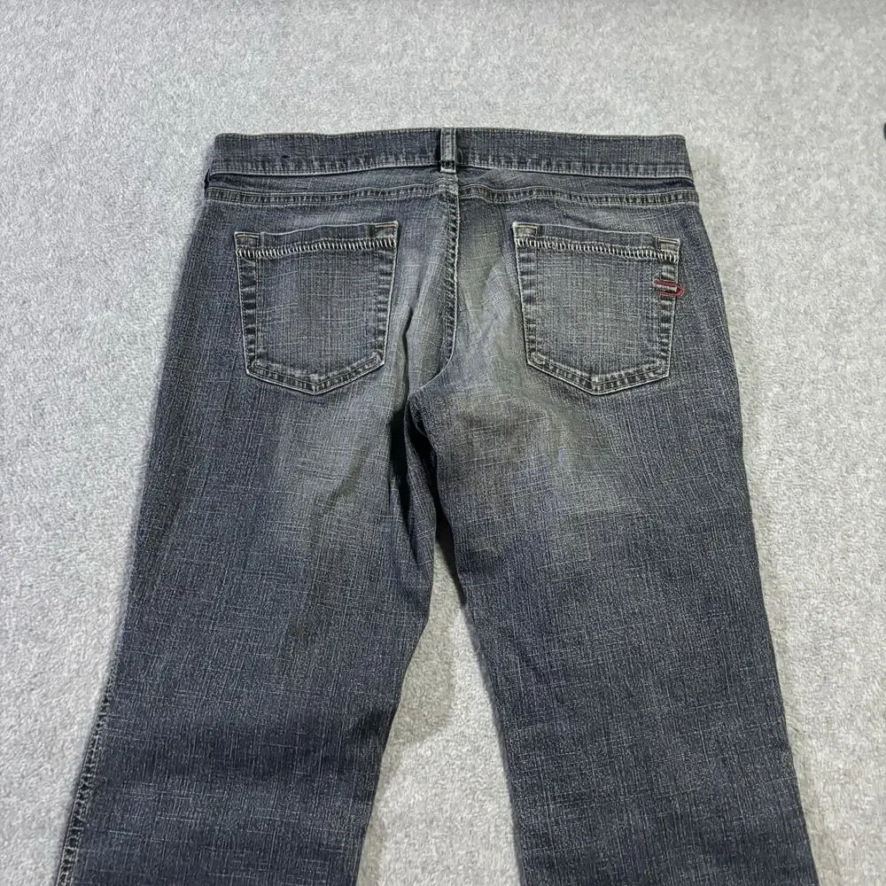 Vtg Y2K Diesel Rame Bootcut Jeans 30.5x33 Faded Gray Distressed Low Rise Tag 31